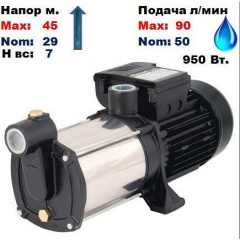 Насос центробежный многоступенчатый MRS-4 Sprut 45/29 м 50-90 л/мин 220 В 950 Вт Киев