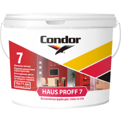 Высококачественная краска для потолков и стен Condor Haus Proff 7 10л Николаев