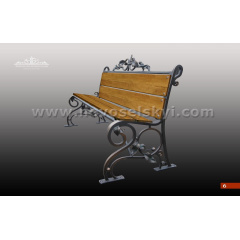 Кованая скамейка со спинкой А7105 Ужгород
