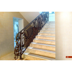 Кованое ограждение лестницы интерьерное А4021 Киев