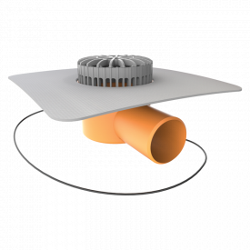 Террасная воронка TOPWET TWTЕ 110 PVC V с приваренным фартуком с элекстроподогревом