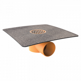 Воронка водосточная TOPWET TWB 50 BIT V для балконов с приваренным фартуком из рулонного битумно-полимерного материала