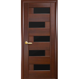 Межкомнатные двери Пиана Новый Стиль черное стекло 600х900х2000