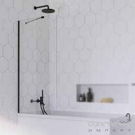 Шторка для ванни Radaway Idea Black PNJ 70 10001070-54-01 чорний/прозоре скло