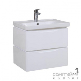 Підвісна тумба Аква Родос Венеція з раковиною Frame 60 біла