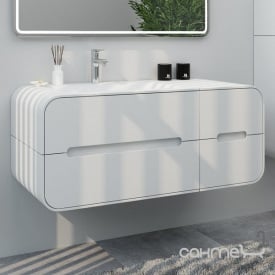 Тумба з раковиною підвісна Marsan Pirret 1400 біла матова