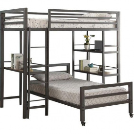 Двухьярусне ліжко в стилі LOFT (Bed-015)