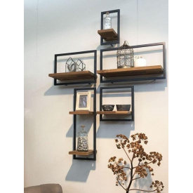 Набір настінних полиць в стилі LOFT (Wall Shelf-72)