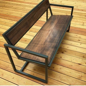 Скамейка парковая в стиле LOFT (Street Bench - 13)
