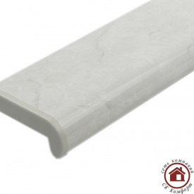 Пластиковые подоконники Plastolit 400 мм Серый мрамор глянец