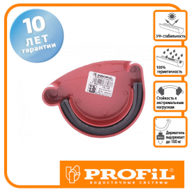 Заглушка ринви Profil права Р 90 червона