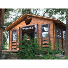 Беседка деревянная из профилированного бруса 12 м2 Log Cabin 000 Киев
