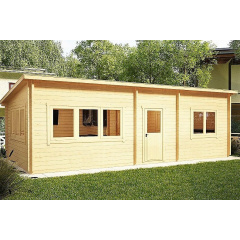 Альтанка дерев'яна з профільованого бруса з закритою кімнатою 9х4 Умань