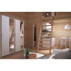 Альтанка дерев'яна з профільованого бруса з закритою кімнатою 6х4 Виноградів