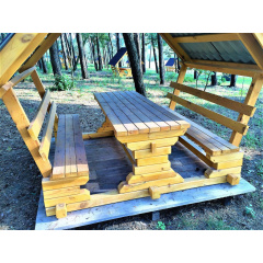 Деревянная беседка из мини бруса закрытая 3,0x3,0 м2 Киев