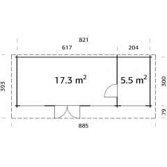 Беседка деревянная из профилированного бруса 8,4х3,2 Херсон
