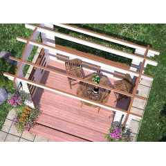 Альтанка 3х2 дерев'яна з профільованого бруса відкрита Ізюм