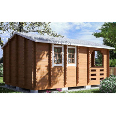 Беседка деревянная из профилированного бруса 5,8x4 Ковель