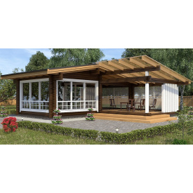 Альтанка дерев'яна з профільованого бруса 8х8