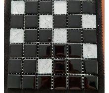Скляна мозаїка Керамік Полісся Gretta White Black Mix 300х300х6 мм