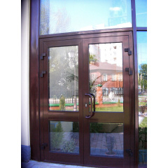 Алюмінієві двері з електрозамками та домофоном у під'їзд від заводу виробника у Києві Київ