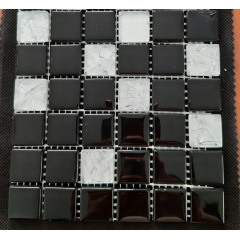Скляна мозаїка Керамік Полісся Gretta White Black Mix 300х300х6 мм Тернопіль