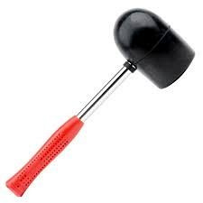Киянка Intertool HT-0228 гумова 1250г 90мм чорна гума металева ручка