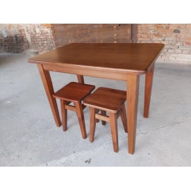 Стіл кухонний масив бука тонований Горіх 1000х600