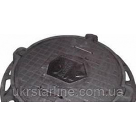 Люк канализационный тяжелый газовый Ду 700 чугунный