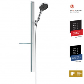 Rainfinity Душевой набор 130 3jet со штангой 90 см и мыльницей хром HANSGROHE 27671000