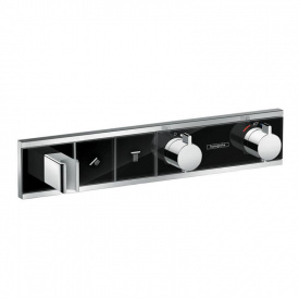 RainSelect Термостат для душа на 2 потребителя хром чёрный HANSGROHE 15355600