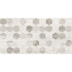 Настенная керамическая плитка Golden Tile Marmo Milano hexagon светло-серый 300x600x11 мм (8MG151) Ровно
