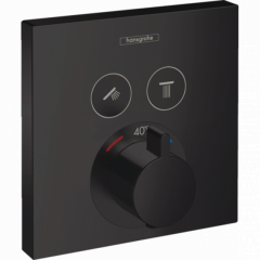 ShowerSelect Термостат для 2х потребителей скрытого монтажа цвет покрытия чёрный матовый HANSGROHE 15763670 Ровно