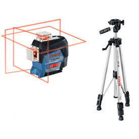 Лазерный нивелир Bosch GLL 3-80 C Professional + BT 150 30 м с приемником 120 м (0601063R01)