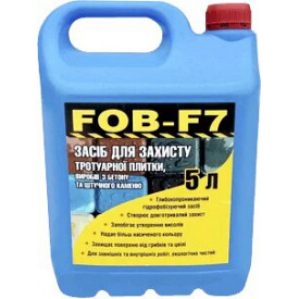 Гидрофобизатор водооталкивающая пропитка FOB-F7 для тротуарной плитки, бетона, камня, кирпича 5 л