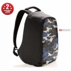 Рюкзак антивор городской XD Design Bobby Compact 14" Camouflage Blue (P705.655)