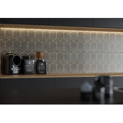 Керамогранитная плитка Cerrad Softcement Graphite Decor Geo Rect. декор 29,7х119,7 см (5903313315203) Київ