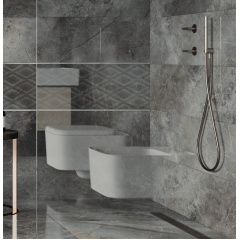 Керамогранитная плитка Cerrad Masterstone Graphite Poler Waves декор 29,7х119,7 см (5903313317368) Київ