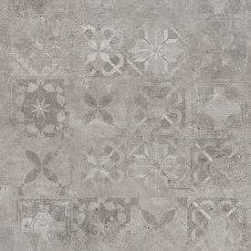 Керамогранитная плитка Cerrad Softcement Silver Poler Decor Patchwork декор 59,7х59,7 см (5903313318082)