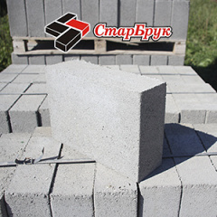 Блок строительный 390х260х120 цельный серый Киев