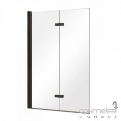 Шторка для ванны Besco Lumix 100x140 прозрачное стекло/профиль черный Днепр