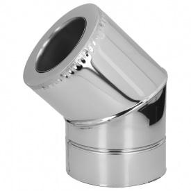 Колено 45 ТЕРМО 150х220 нерж-нерж с Вермикулитом