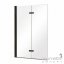 Шторка для ванны Besco Lumix 100x140 прозрачное стекло/профиль черный Запоріжжя