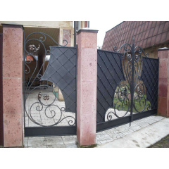 Ворота кованые прочные, современные, с замком и креплениями, 3.4х1.8м. Legran Киев