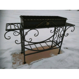 Мангал металевий відкритий з кованими елементами Legran