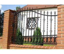 Забор волнистый с коваными элементами металлический Legran