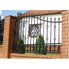 Забор волнистый с коваными элементами металлический Legran Иршава