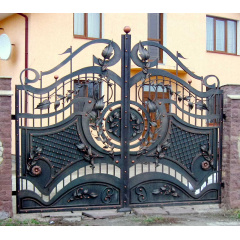Кованые ворота массивные прочные комбинированые Legran Днепр