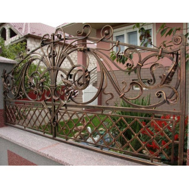Кованый забор авторский фигурный симметрический Legran