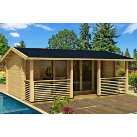 Беседка деревянная из профилированного бруса 5.5х3 Ивано-Франковская область